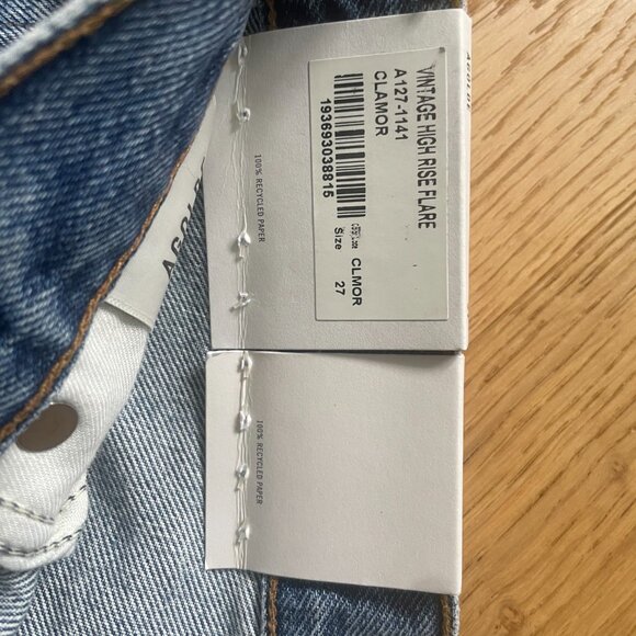 NWT Artiztia Agolde Flare Denim Size 27 - Picture 3 of 3